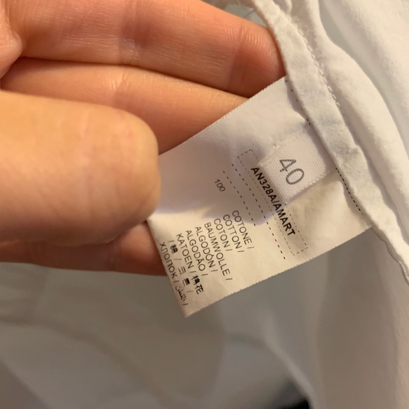 AVN Italy button down white dress preppy sz 40 8 - Picture 6 of 7